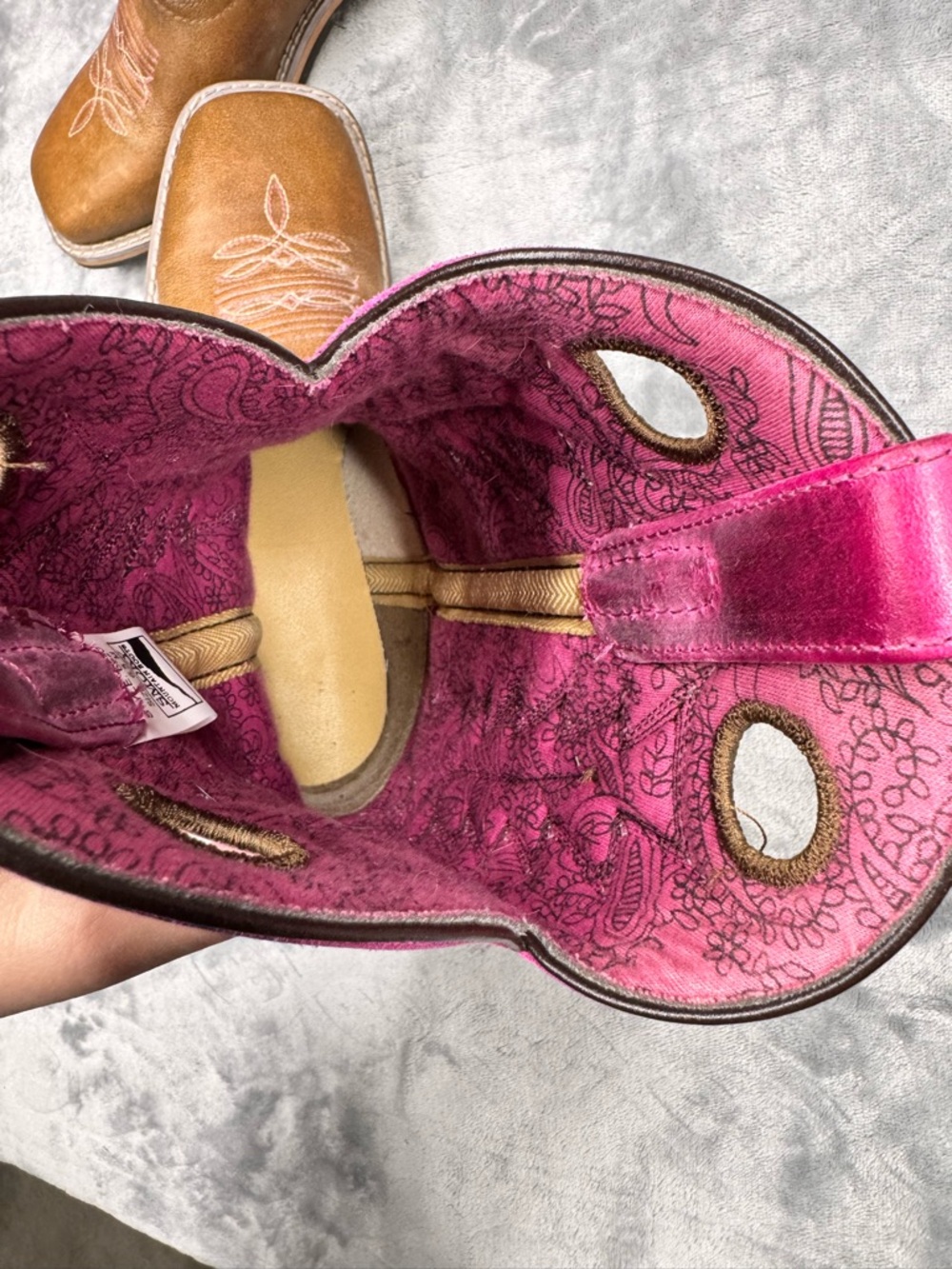 Smoky Mountain Pink and Tan Boots - Picture 9 of 12